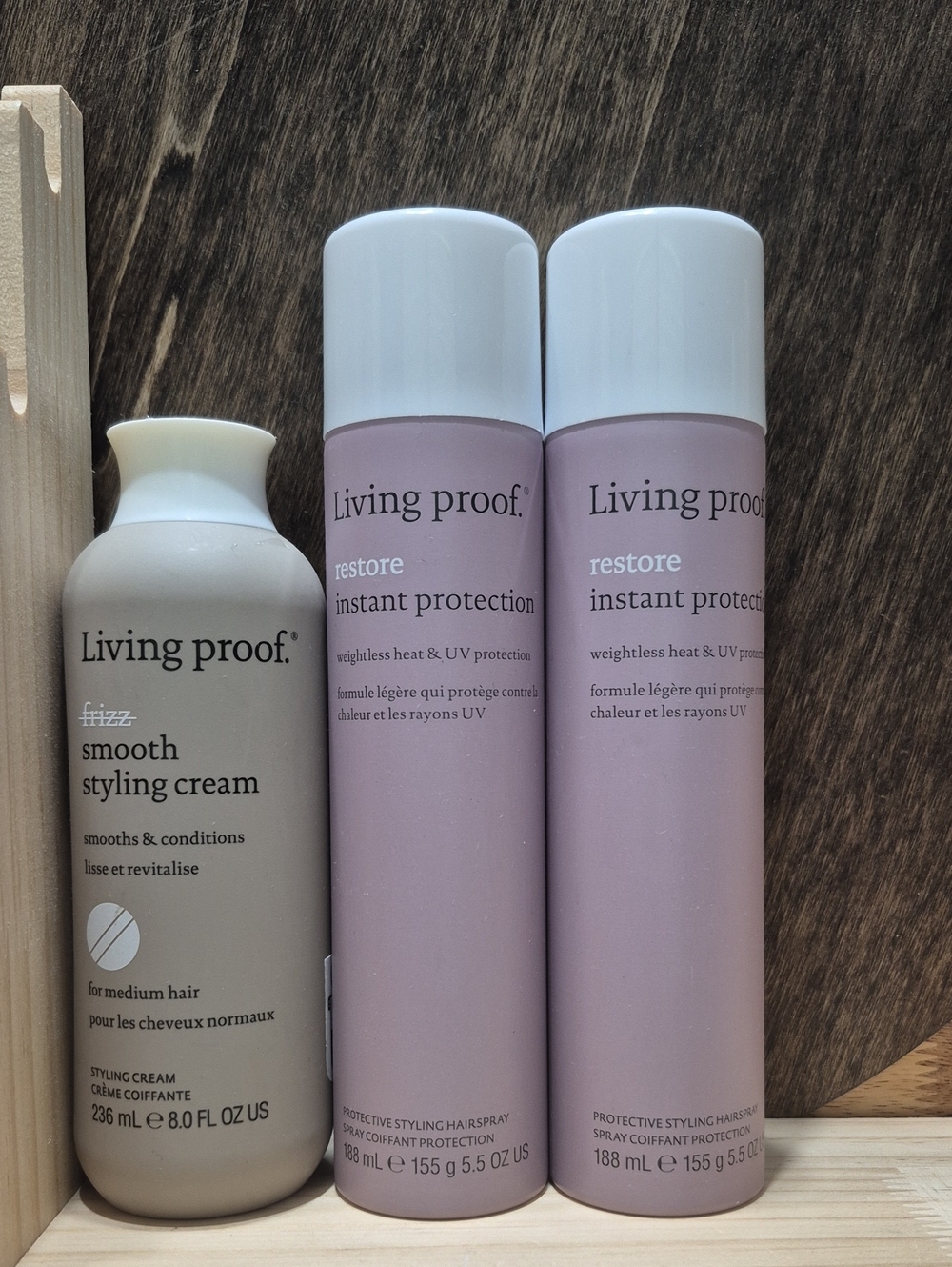 Living Proof Pink & Cream Hair Care Set - Restore & Smooth